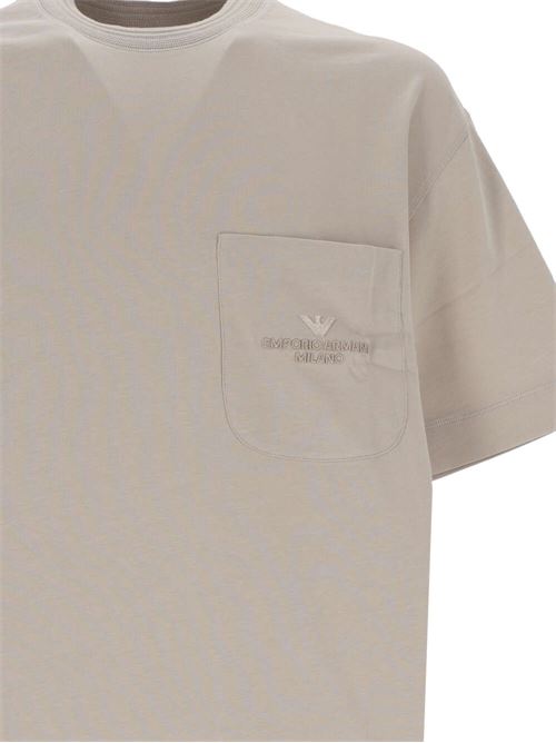 Light brown cotton t-shirt Emporio Armani | 3D1T951JWZZ01M5